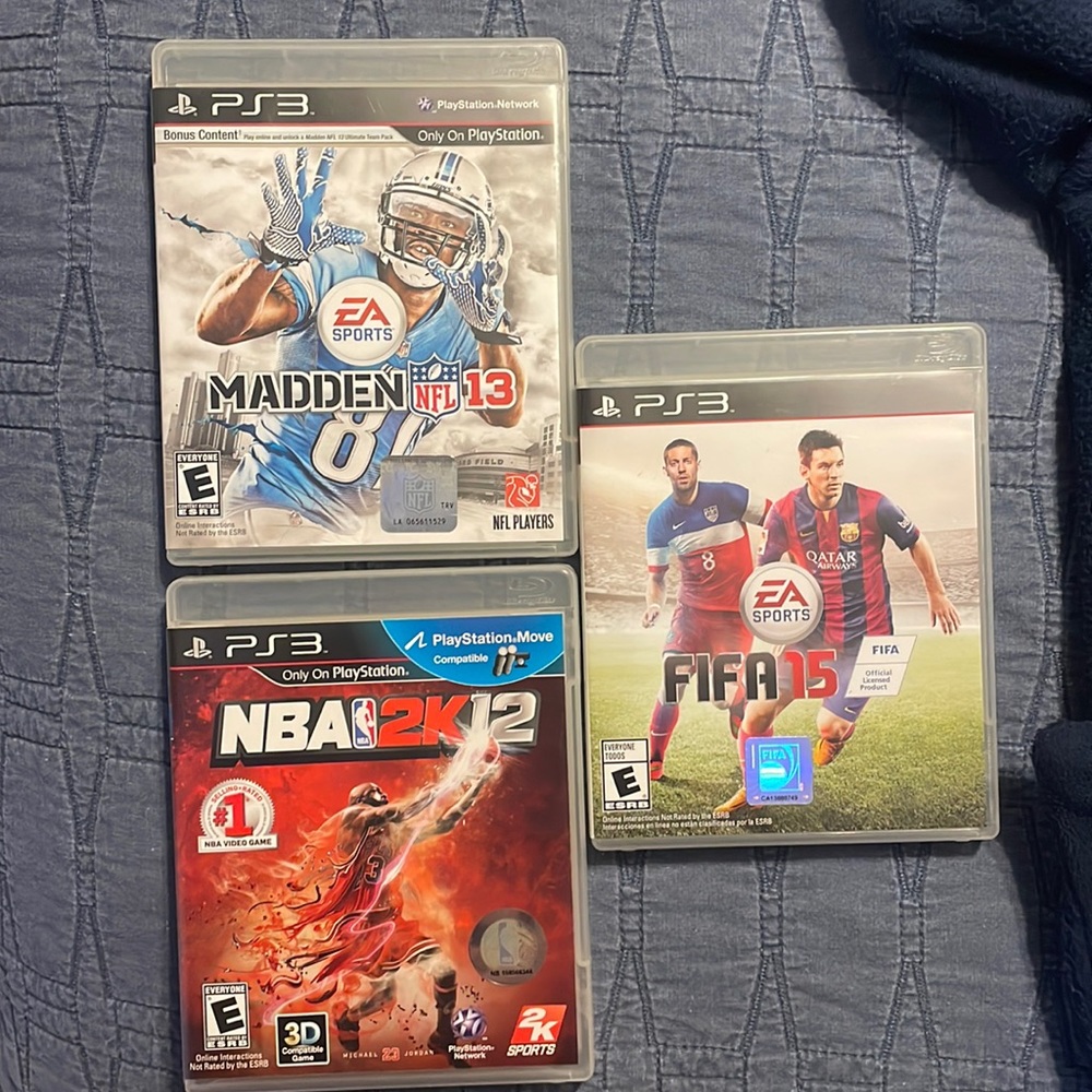 Madden 15 + NBA 2K12 + FIFA 15